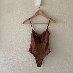 Lspace one piece brown swimsuit